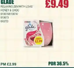 Bestway GLADE Relaxing zen/with love/ honey & choc offer