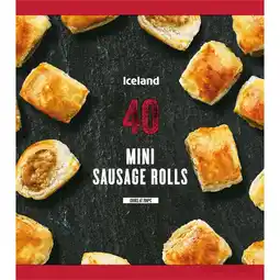 Iceland Iceland 40 (Approx.) Mini Sausage Rolls 720g offer