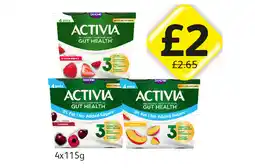 Londis Activia Strawberry, Cherry, Peach offer