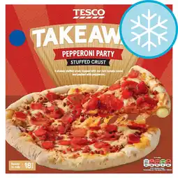 Tesco Tesco Takeaway Pepperoni Party Stuffed Crust Pizza 472g offer