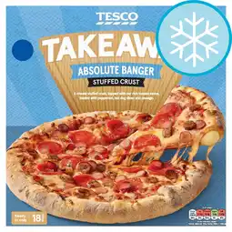 Tesco Tesco Takeaway Absolute Banger Stuffed Crust Pizza 471g offer