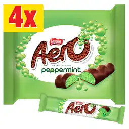 Tesco Aero Bubbly Peppermint Mint Chocolate Bar Multipack 27g 4 Pack offer