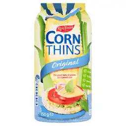 Tesco Real Foods Original Corn Thins 150G offer