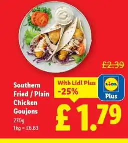 Lidl Southern Fried/Plain Chicken Goujons offer