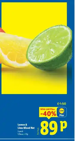Lidl Lemon & Lime Mixed Net offer