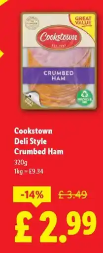 Lidl Cookstown Deli Style Crumbed Ham offer