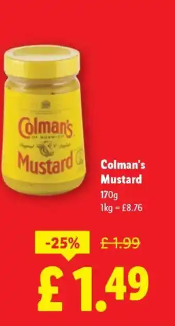 Lidl Colman's Mustard offer