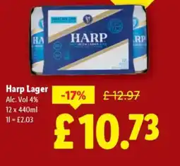 Lidl Harp Lager offer