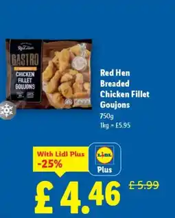 Lidl Red Hen Breaded Chicken Fillet Goujons offer