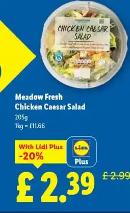 Lidl Meadow Fresh Chicken Caesar Salad offer