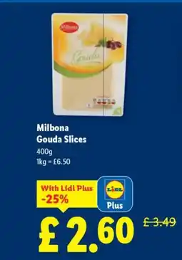 Lidl Milbona Gouda Slices offer