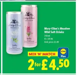 Lidl Mary-Ellen's Meadow Wild Soft Drinks offer