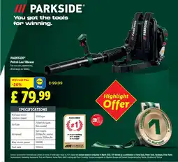 Lidl PARKSIDEĀ® Petrol Leaf Blower offer