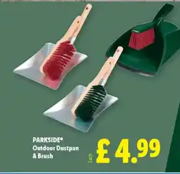 Lidl PARKSIDE Outdoor Dustpan & Brush offer