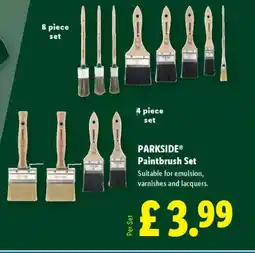 Lidl PARKSIDE® Paintbrush Set offer