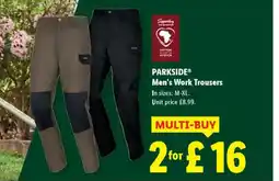Lidl PARKSIDE® Men's Work Trousers offer