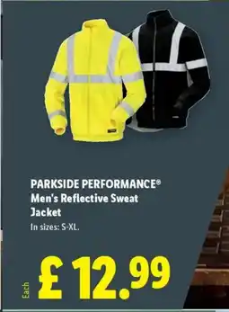 Lidl PARKSIDE PERFORMANCE® Men's Reflective Sweat Jacket offer