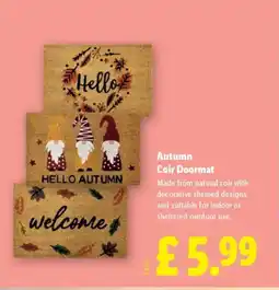 Lidl Autumn Coir Doormat offer