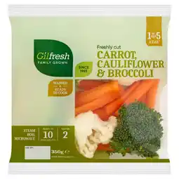 Iceland Gilfresh Family Grown Freshly Cut Carrot, Cauliflower & Broccoli 350g offer