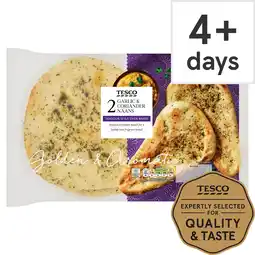 Tesco Tesco Garlic & Coriander Naan Bread 2 Pack offer