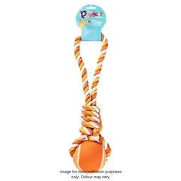 Iceland Pawfect Friend Rope With Ball Dog Toy offer