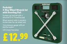 Lidl Parkside 4-Way Wheel Wrench Set with Kneeling Pad offer