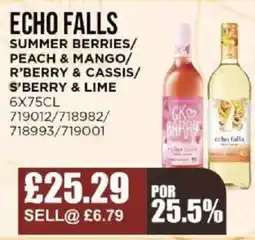 Bestway ECHO FALLS Summer berries/ peach & mango/ r'berry & cassis/ s'berry & lime offer