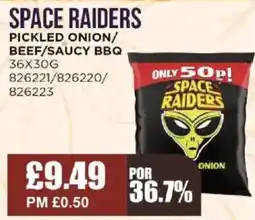 Bestway SPACE RAIDERS Pickled onion/ beef/saucy bbq offer