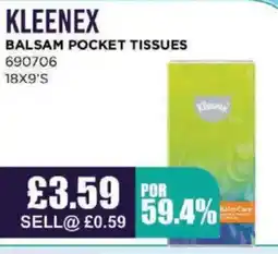 Bestway KLEENEX Balsam pocket tissues offer