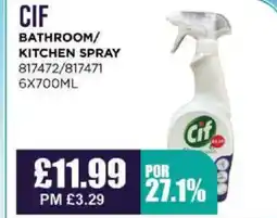 Bestway CIF Bathroom/ kitchen spray offer