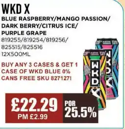 Bestway WKD X Blue raspberry/mango passion/ dark berry/citrus ice/ purple grape offer
