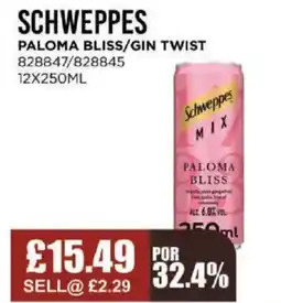 Bestway SCHWEPPES Paloma bliss/gin twist offer