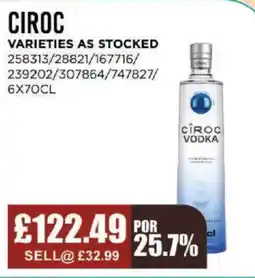 Bestway CIROC Varieties as stocked offer