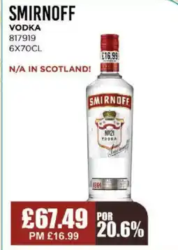 Bestway SMIRNOFF Vodka offer