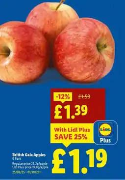 Lidl British Gala Apples offer