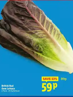Lidl British Red Gem Lettuce offer