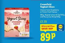 Lidl Crownfield Yoghurt Slices offer