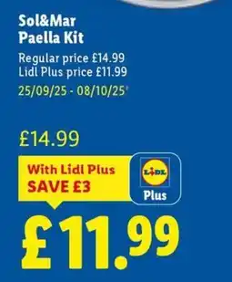 Lidl Sol&Mar Paella Kit offer