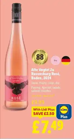 Lidl Alte Vogtei Zu Ravensburg Rosé, Baden, 2024 offer