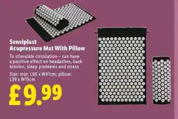 Lidl Sensiplast Acupressure Mat With Pillow offer
