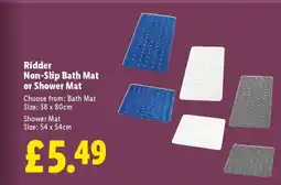Lidl Ridder Non-Slip Bath Mat or Shower Mat offer