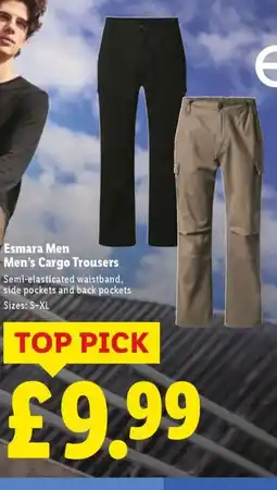 Lidl Esmara Men Men's Cargo Trousers offer