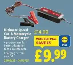 Lidl Ultimate Speed Car & Motorcycle Battery Charger offer