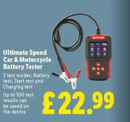 Lidl Ultimate Speed Car & Motorcycle Battery Tester offer