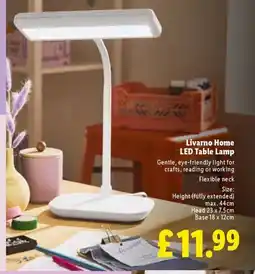 Lidl Livarno Home LED Table Lamp offer