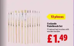 Lidl Crelando Paintbrush Set offer