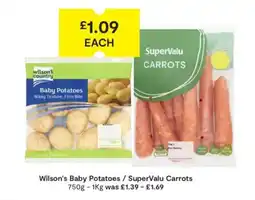 SuperValu Wilson's Baby Potatoes / SuperValu Carrots offer