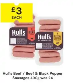 SuperValu Hull's Beef / Beef & Black Pepper Sausages offer
