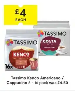 SuperValu Tassimo Kenco Americano / Cappucino offer