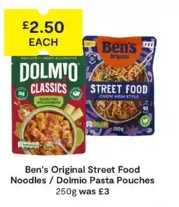SuperValu Ben's Original Street Food Noodles / Dolmio Pasta Pouches offer